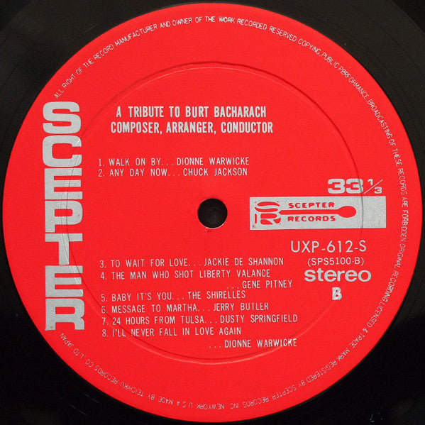 A Tribute To Burt Bacharach Composer, Arranger, Conductor