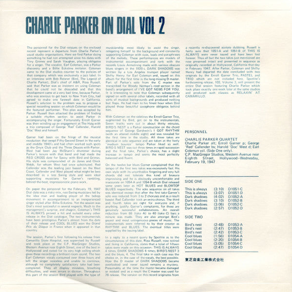 Charlie Parker On Dial