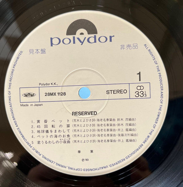 Release: Reserved-Vinyl-Japan-1983-28MX-1128-22330810