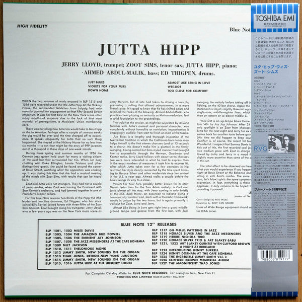 Release: Jutta Hipp With Zoot Sims-Vinyl-Japan-2004-TOJJ-6511, BN-1530, BLP 1530-13506473