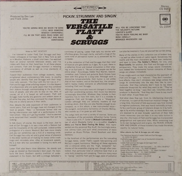 Master Release: The Versatile Flatt & Scruggs: Pickin', Strummin' And Singin' by Flatt & Scruggs