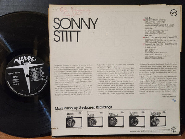 Release: Sonny Stitt (Previously Unreleased Recordings)-Vinyl-US-None-V6-8837-25263889