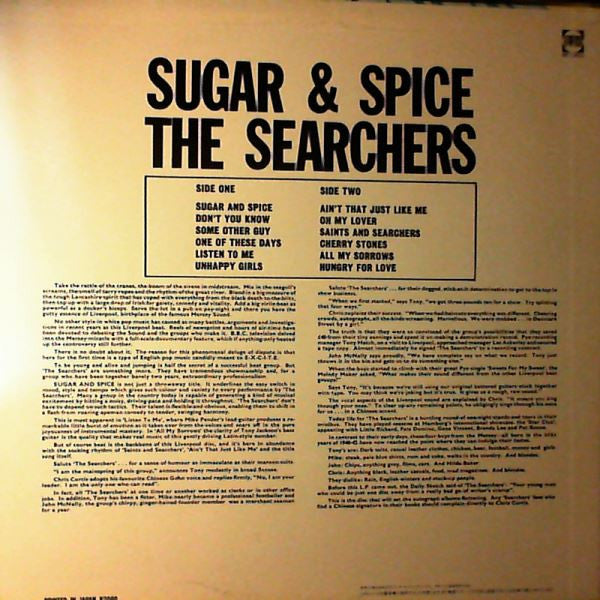 Master Release: Sugar And Spice by The Searchers
