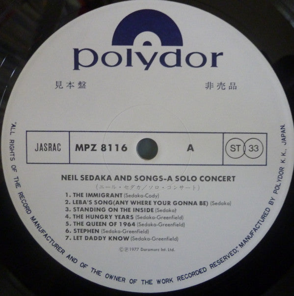 Neil Sedaka And Songs - A Solo Concert
