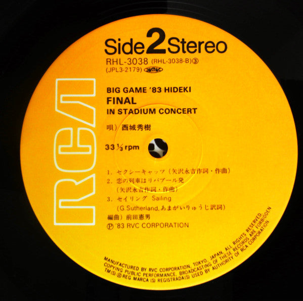 Big Game '83 Hideki Final In Stadium Concert