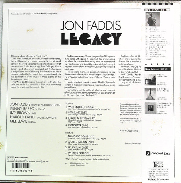 Master Release: Legacy by Jon Faddis