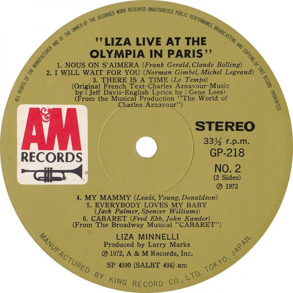 Live At The Olympia In Paris