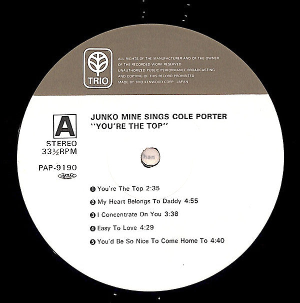 Sings Cole Porter "You Are The Top"