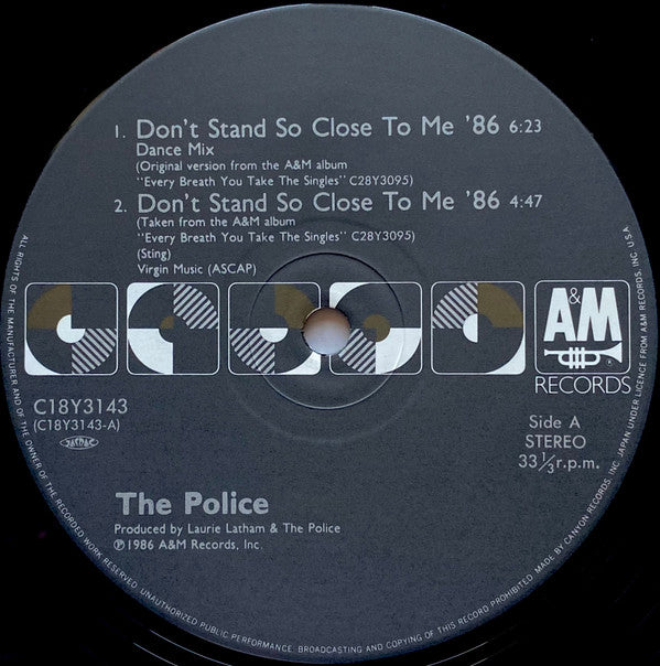 Don't Stand So Close To Me '86