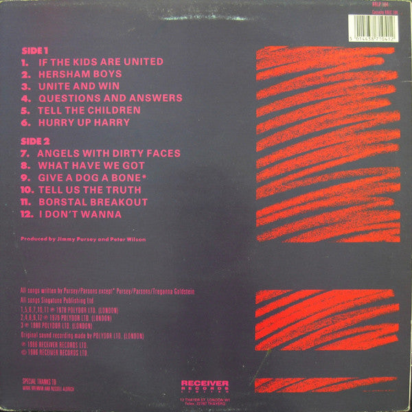 Release: Angels With Dirty Faces - The Best Of Sham 69-Vinyl-UK-1986-RRLP 104-1395482