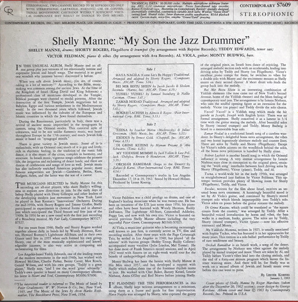 Master Release: My Son The Jazz Drummer! by Shelly Manne