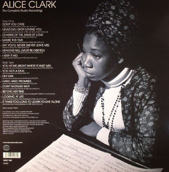 Master Release: The Complete Studio Recordings 1968-1972 by Alice Clark