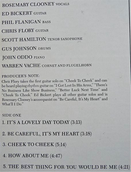 Sings The Music Of Irving Berlin