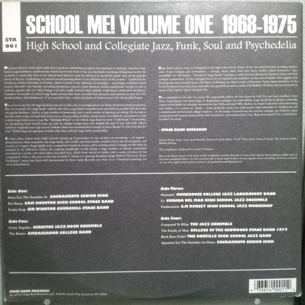 School Me! Volume One, 1968-1975 - High School And Collegiate Jazz, Funk, Soul And Psychedelia