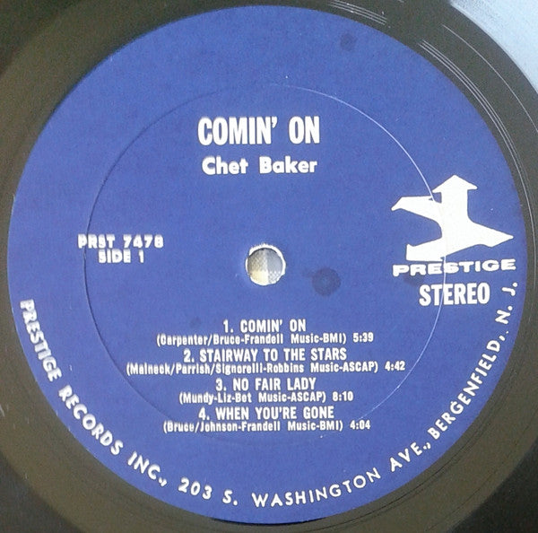 Comin' On With The Chet Baker Quintet