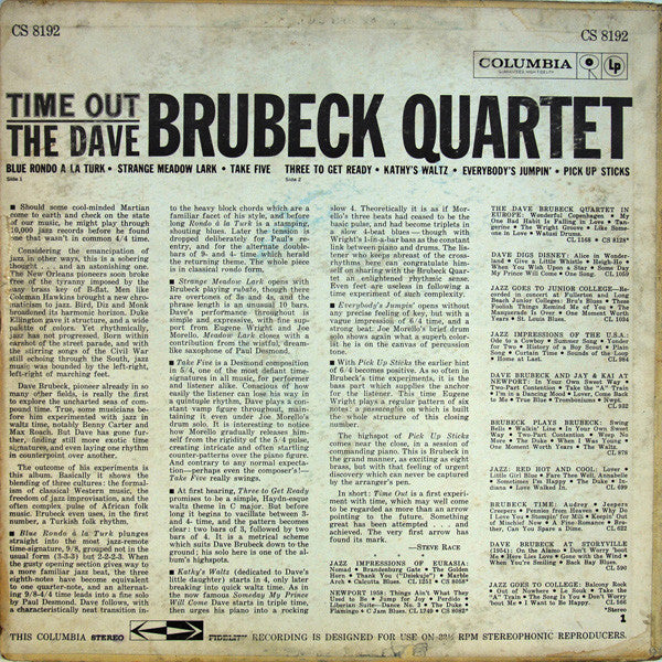 Release: Time Out-Vinyl-US-1971-CS 8192-4655640