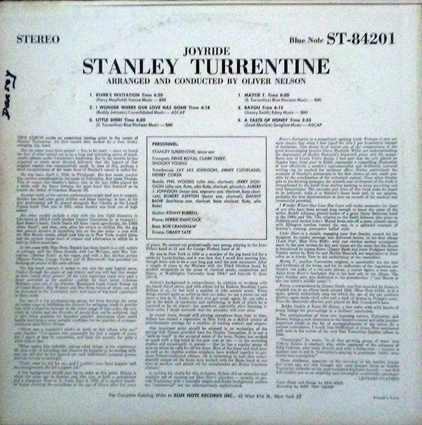 Master Release: Joyride by Stanley Turrentine