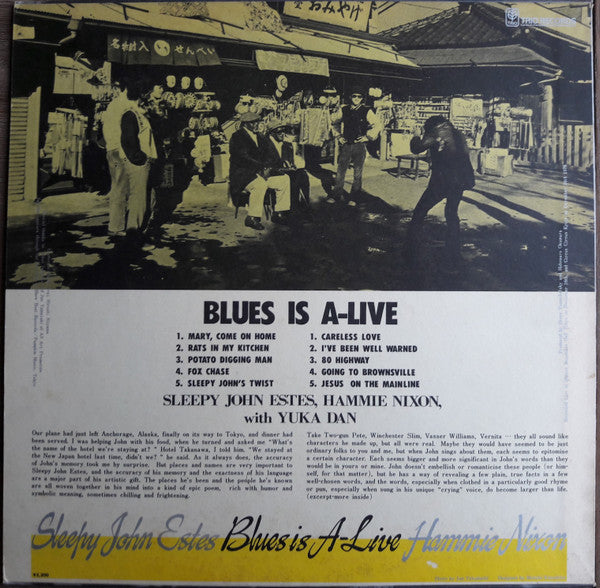 Master Release: Blues Is A-Live by Sleepy John Estes