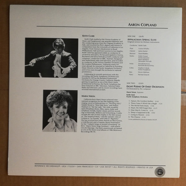 Release: Appalachian Spring Suite-Vinyl-US-1986-RR-22-3390909