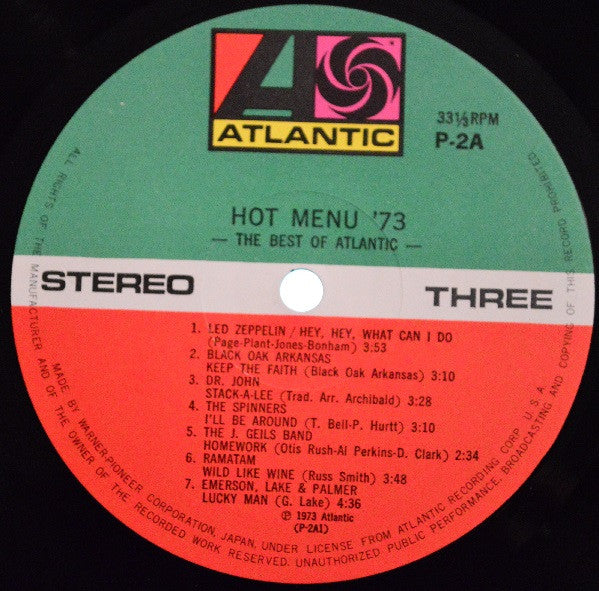 Hot Menu '73  -The Best Of Warner/Reprise/Atlantic