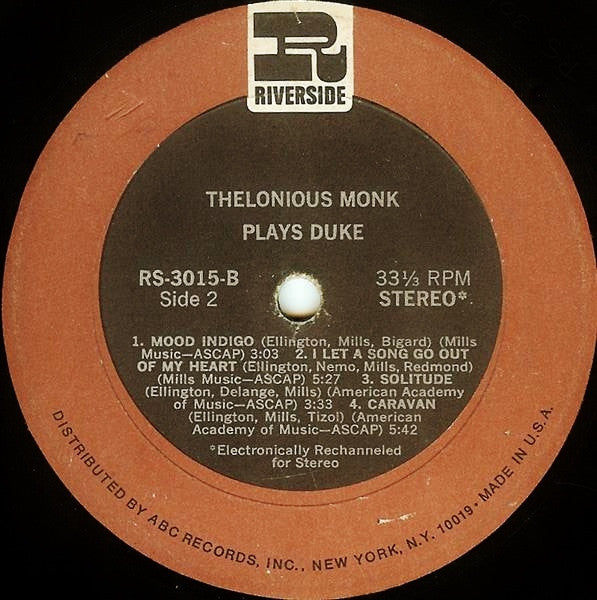 Thelonious Monk Plays Duke
