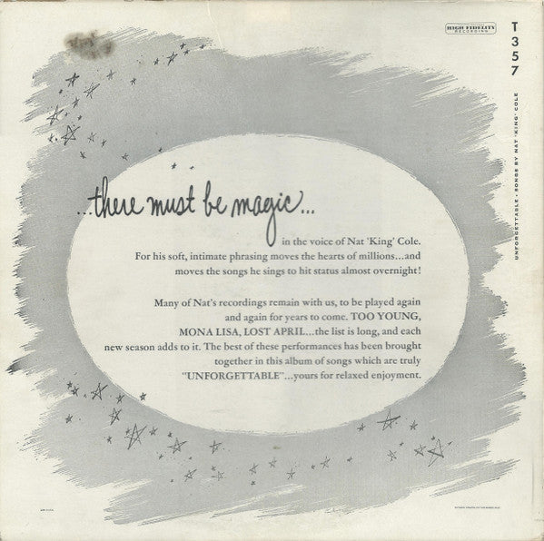 Release: Unforgettable-Vinyl-US-1957-T357, T 357, T-357-9756580