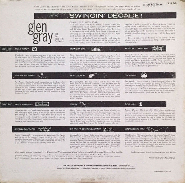 Master Release: Swingin' Decade by Glen Gray & The Casa Loma Orchestra