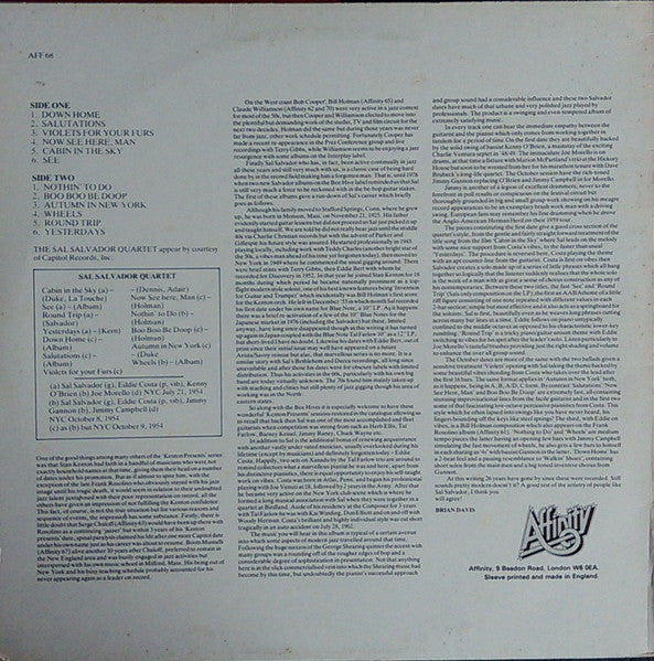Release: Kenton Jazz Presents Sal Salvador-Vinyl-UK-1981-AFF 68-7361527
