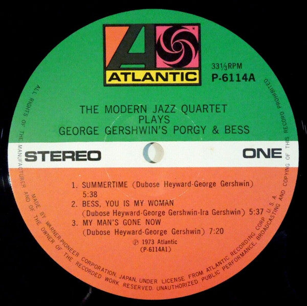 The Modern Jazz Quartet Plays George Gershwin's Porgy & Bess