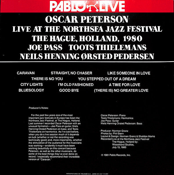 Live At The Northsea Jazz Festival, The Hague, Holland, 1980