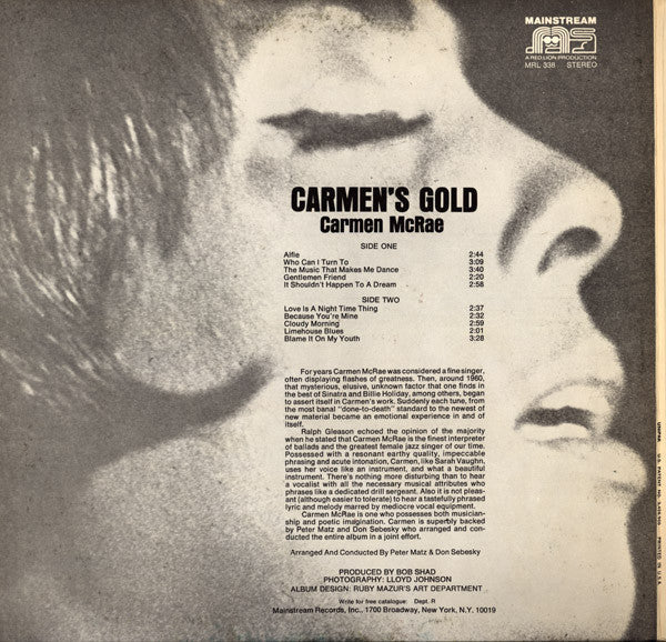 Release: Carmen's Gold-Vinyl-US-1971-MRL 338-4333484