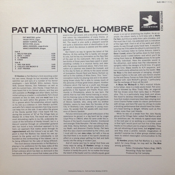Master Release: El Hombre by Pat Martino