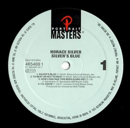 Release: Silver's Blue-Vinyl-Netherlands-1989-465469.1-9295722