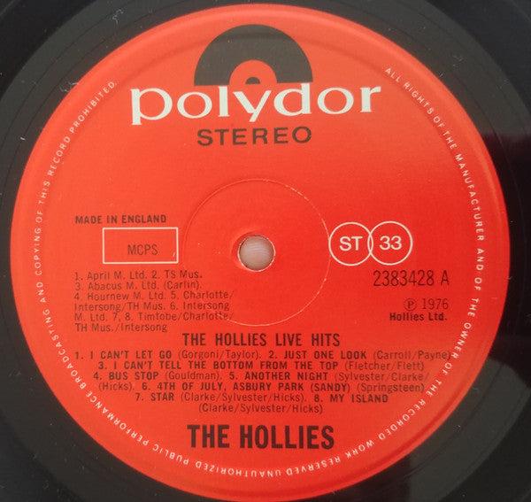 Hollies Live Hits