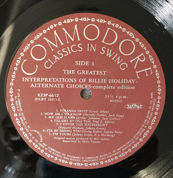 The Greatest Interpretations Of Billie Holiday - Alternate Choices - complete edition