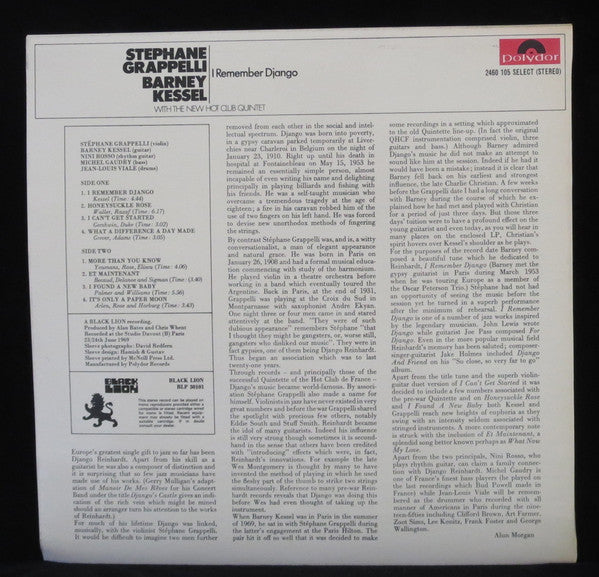 Release: I Remember Django-Vinyl-UK-1971-2460 105, BLP 30101-8817153