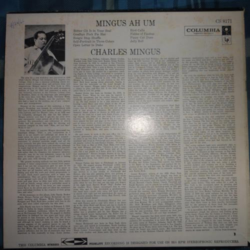 Release: Mingus Ah Um-Vinyl-US-1966-CS 8171-4969645