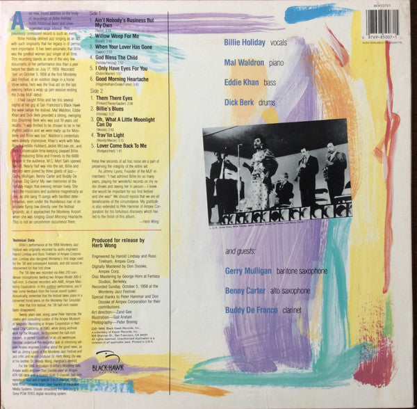 Release: At Monterey / 1958-Vinyl-US-1986-BKH 50701-1714725