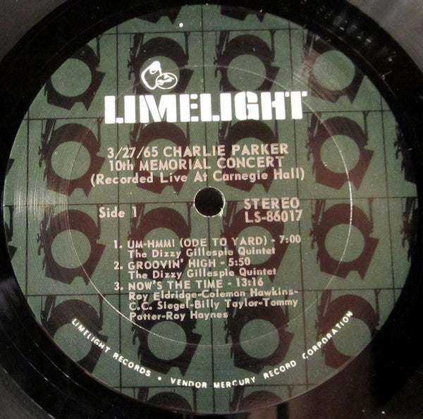 Release: 3/27/65 Charlie Parker 10th Memorial Concert-Vinyl-US-1965-LS 86017, LS-86017-1063512