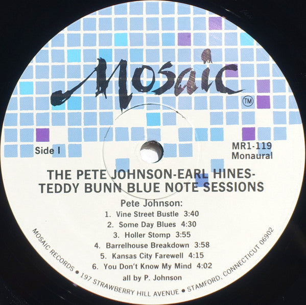 The Pete Johnson / Earl Hines / Teddy Bunn Blue Note Sessions