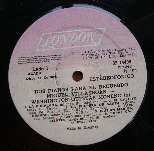 Dos Pianos Para El Recuerdo