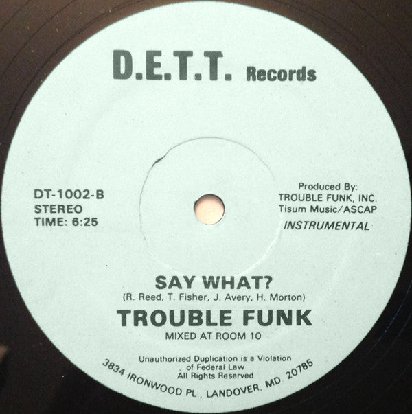 Release: Say What?-Vinyl-US-1983-DT-1002-6618385