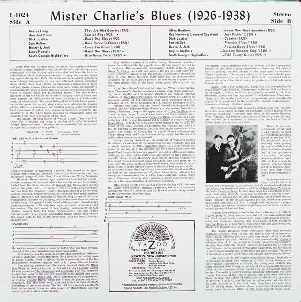 Mister Charlie's Blues (1926-1938)