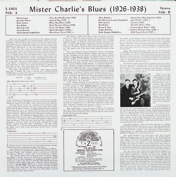 Master Release: Mister Charlie's Blues (1926-1938) by Various