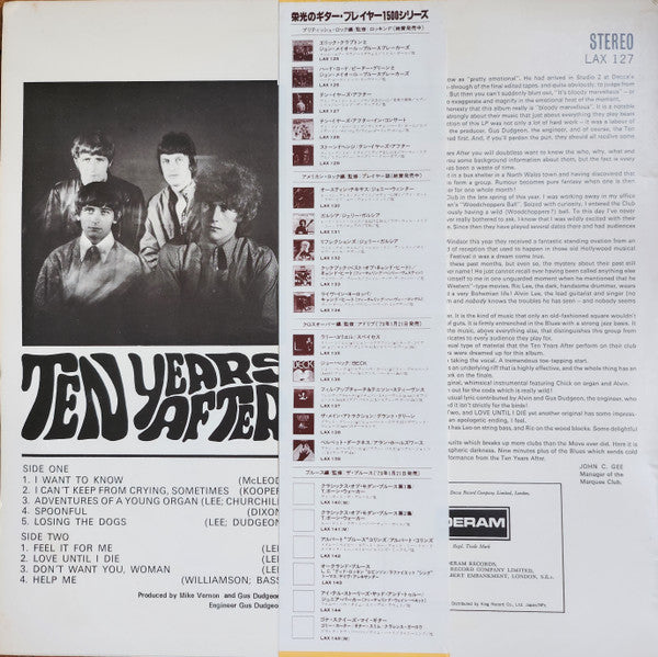 Release: Ten Years After-Vinyl-Japan-1978-LAX 127-5710875