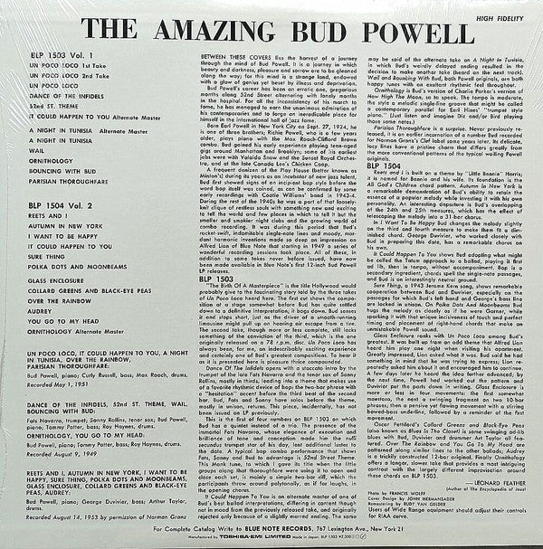 The Amazing Bud Powell, Volume 1