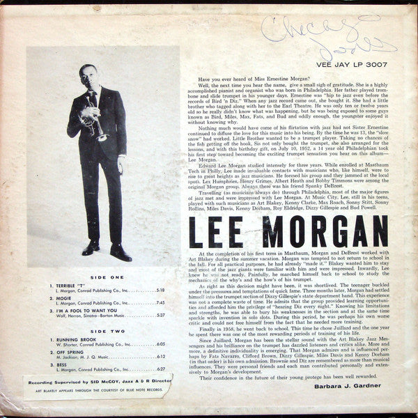 Release: Here's Lee Morgan-Vinyl-US-1960-LP 3007, VJLP 3007-4698985