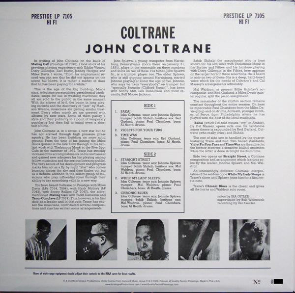 Release: Coltrane-Vinyl-US-2012-APRJ 7105, LP 7105-3773494