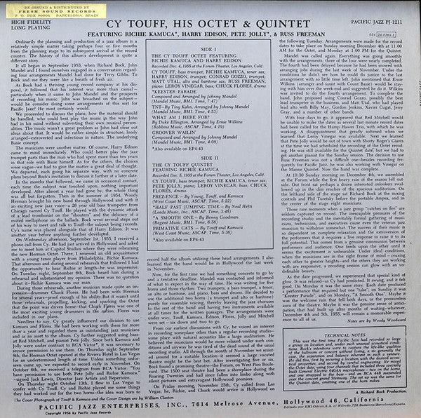 Release: His Octet & Quintet-Vinyl-Spain-1984-054 24 02651, PJ-1211, 054 2402651-6825168
