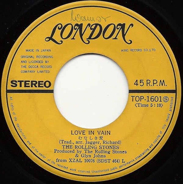 Little Queenie = リトル・クイーニー / Love In Vain = むなしき愛